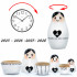 Wooden Desk Calendar Russian Nesting Dolls Set of 3 pcs - Hand Painted Russian Dolls as Perpetual Calendar