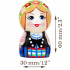 Wooden Women in Belorussian Folk Clothes - Wooden Peg Dolls Set 6 pcs - Belarus Souvenir Gifts Slavic Folk Art