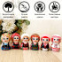 Wooden Women in Belorussian Folk Clothes - Wooden Peg Dolls Set 6 pcs - Belarus Souvenir Gifts Slavic Folk Art