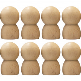 Unfinished Wooden Pegs Male 2.6'' Set 8 pcs - Wooden Peg People Unfinished for Painting