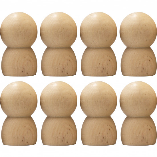 Blank wooden people pegs