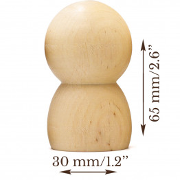 Unfinished Wooden Pegs Male 2.6'' Set 8 pcs - Wooden Peg People Unfinished for Painting