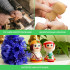 Wooden People in Belorussian Folk Clothes Set 2 pcs - Belarus Souvenir Gifts Slavic Folk Art