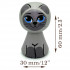 Set of wooden peg dolls featuring Cats, 6 pcs - Wooden Animal Figurines - Pretend Play Wooden Dolls Animals