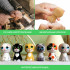 Set of wooden peg dolls featuring Cats, 6 pcs - Wooden Animal Figurines - Pretend Play Wooden Dolls Animals