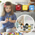Set of wooden peg dolls featuring Cats, 6 pcs - Wooden Animal Figurines - Pretend Play Wooden Dolls Animals