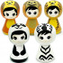 Wooden Peg Dolls Set of 5pcs Wooden Animals - Wooden Dolls Pretend Play Animal Figurines