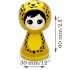 Wooden Peg Dolls Set of 5pcs Wooden Animals - Wooden Dolls Pretend Play Animal Figurines