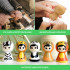 Wooden Peg Dolls Set of 5pcs Wooden Animals - Wooden Dolls Pretend Play Animal Figurines