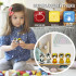 Wooden Peg Dolls Set of 5pcs Wooden Animals - Wooden Dolls Pretend Play Animal Figurines
