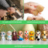 Wooden Farm Animal Figurines Set, Hand-Painted, 8 Pcs