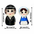 Wooden Figurine Set – Jewish Couple in Traditional Attire