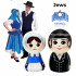 Wooden Figurine Set – Jewish Couple in Traditional Attire