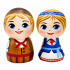 Wooden Figurine Set – Lithuanian Couple in Traditional Folk Costumes