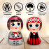 Wooden Figurine Set – Latvian Couple in Traditional Folk Costumes