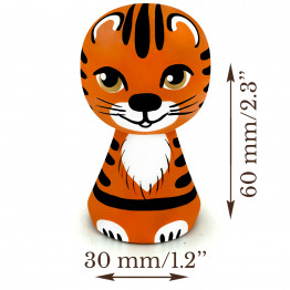 Wooden Peg Dolls Pets 5pcs - Educational Wooden Animal Figurines - Pretend Play Wooden Dolls Animals