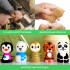 Wooden Peg Dolls Pets 5pcs - Educational Wooden Animal Figurines - Pretend Play Wooden Dolls Animals