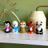 Wooden Peg Dolls Pets 5pcs - Educational Wooden Animal Figurines - Pretend Play Wooden Dolls Animals