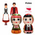Hand-Painted Wooden Figurines – Polish Folk Couple