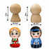 Hand-Painted Wooden Figurines – Russian Folk Couple