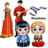 Hand-Painted Wooden Figurines – Russian Folk Couple