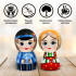 Hand-Painted Wooden Figurines – Russian Folk Couple