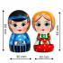 Hand-Painted Wooden Figurines – Russian Folk Couple