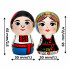 Hand-Painted Wooden Figurines – Ukrainian Folk Couple