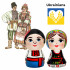 Hand-Painted Wooden Figurines – Ukrainian Folk Couple