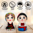 Hand-Painted Wooden Figurines – Ukrainian Folk Couple