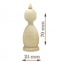 Wooden Craft Blanks Queen Chess Figurine Set of 10 for Painting & DIY