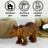 Wooden Bear Statue 4" - Wood Carved Bear Figurines Home Decor