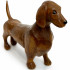 Wood Hand Carved Dachshund Statue Garden - Cute Dog Statues Home Decor - Memorial Weiner Dog Gifts