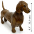 Wood Hand Carved Dachshund Statue Garden - Cute Dog Statues Home Decor - Memorial Weiner Dog Gifts