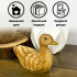 Wooden Duck Figurine 4.3", Handcrafted Mallard Duck Decor for Home Garden Yard, Decorative Wood Duck Statue Farmhouse Decor