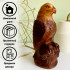 Hand-Carved Wooden Bald Eagle Figurine – Symbol of Strength and Freedom for Home or Office Decor