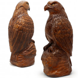 7.5-Inch American Eagle Statue - Bald Eagle Hand Carved Figurine Home Office Desk Decor
