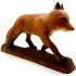 Hand Carved Wooden Red Fox Figurine 5.6" - Fox Decor Animal Figurines Home Decor