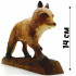 Hand Carved Wooden Red Fox Figurine 5.6" - Fox Decor Animal Figurines Home Decor