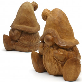 Hand-Carved Bearded Gnome – Cozy Home & Holiday Wood Decor
