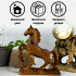 Wooden Hand Carved 8.7" Horse Statue Farmhouse Decor - Horse Collectible Figurines