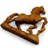 Wooden Hand Carved 8.7" Horse Statue Farmhouse Decor - Horse Collectible Figurines