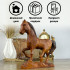 8.7" Mustang Horse Statue Country Western Decor - Collectible Horse Figurines Wood Carving