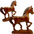8.7" Mustang Horse Statue Country Western Decor - Collectible Horse Figurines Wood Carving