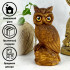 Handmade Wooden Owl Figurine Home Decorations - Hand Carved Wood Owl Decor