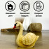 Handcrafted Wooden Swan Figurine for Home or Garden Decor