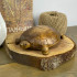 Wooden statue-souvenir of turtle for home decor, hand carving, handmade, color - brown