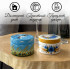Hand-Painted Slavic Art Wooden Boxes Set with Stork and Cornflowers, 2 pcs