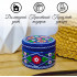 Hand Painted Blue Round Wooden Trinket Box Stsepanida with Floral Folk Design