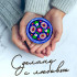 Hand Painted Blue Round Wooden Trinket Box Stsepanida with Floral Folk Design